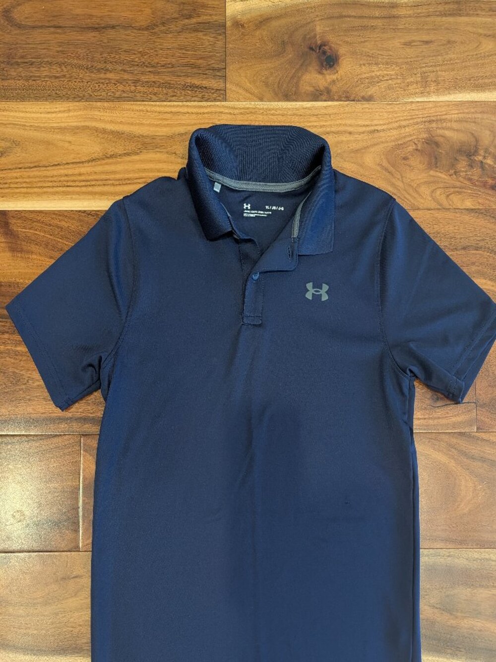 Boys Under Armour Navy Polo - Size L